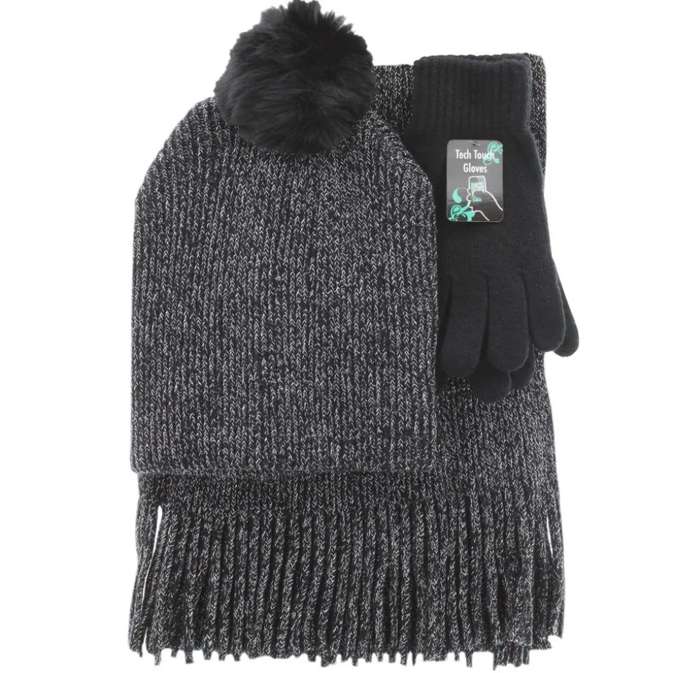 Women's Couture Gems Lurex Scarf 3-Piece Set