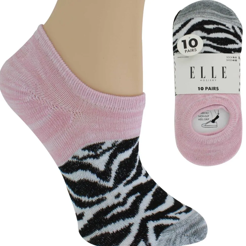 Women's Elle Animal-Print Footies 10 For $10