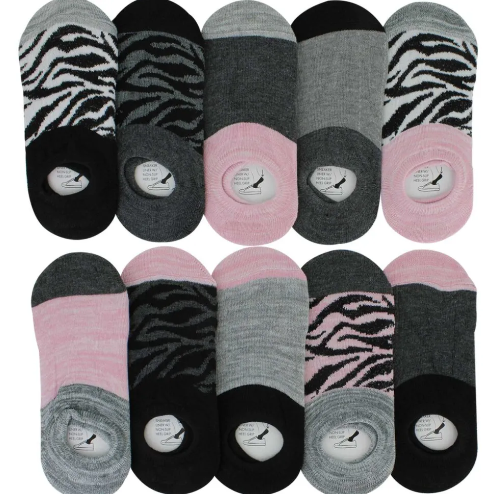 Women's Elle Animal-Print Footies 10 For $10