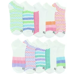 Women's Elle Mixed Pattern No-Show 10 For $10