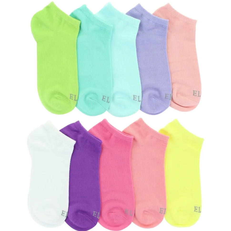 Women's Elle Solids No-Show 10 For $10