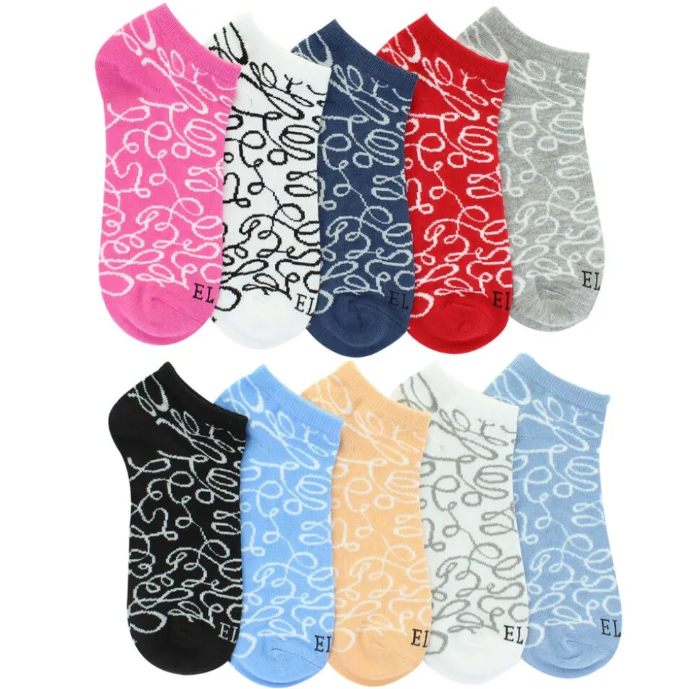 Women's Elle Swirl No-Show 10 For $10