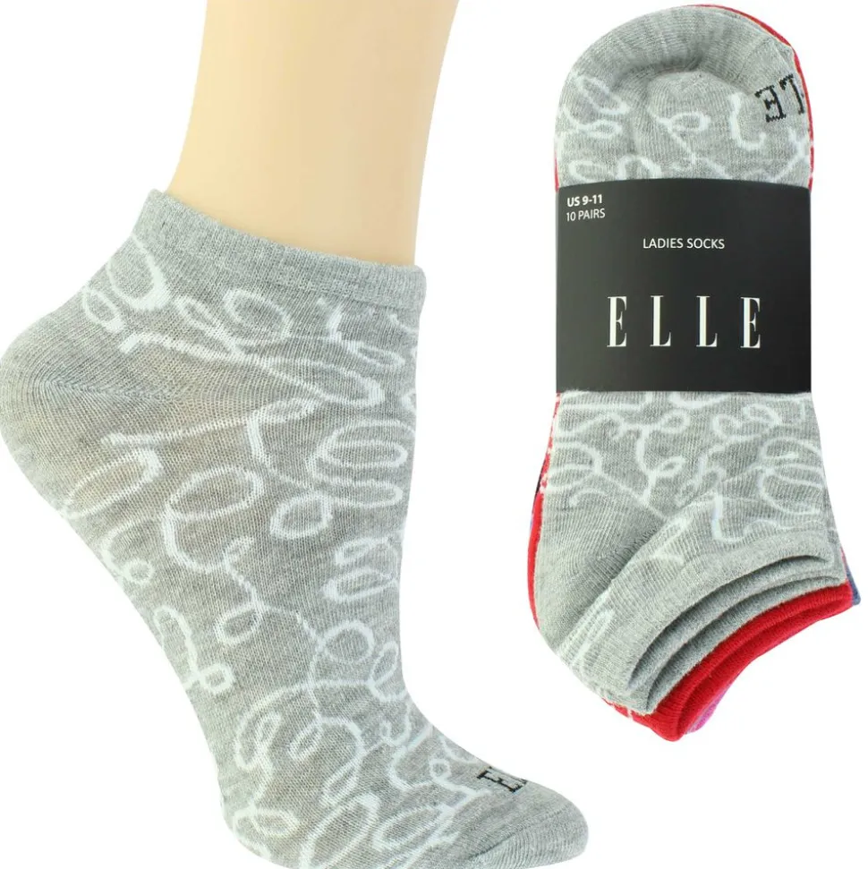 Women's Elle Swirl No-Show 10 For $10
