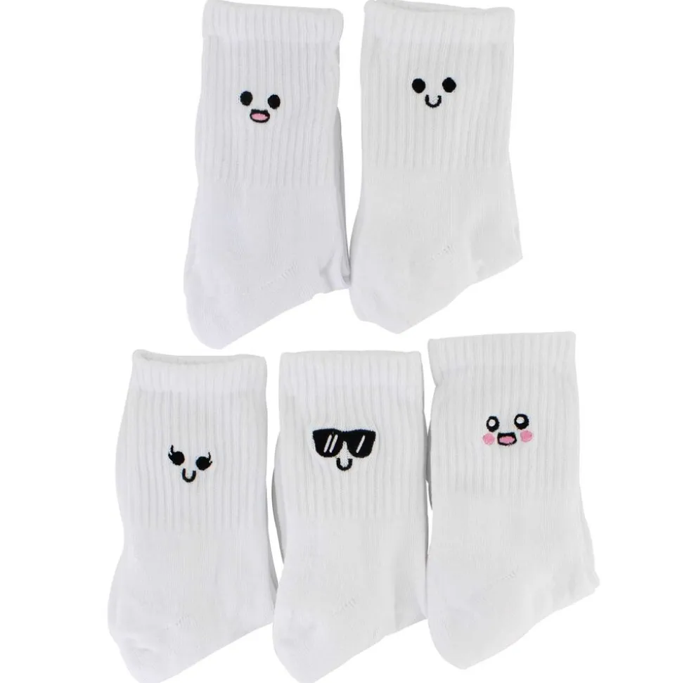 Women's Embroidered Fries Mid-Crew 5-Pair Pack