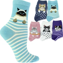 Women's ET TU Cat Short Crews 5-Pair Pack