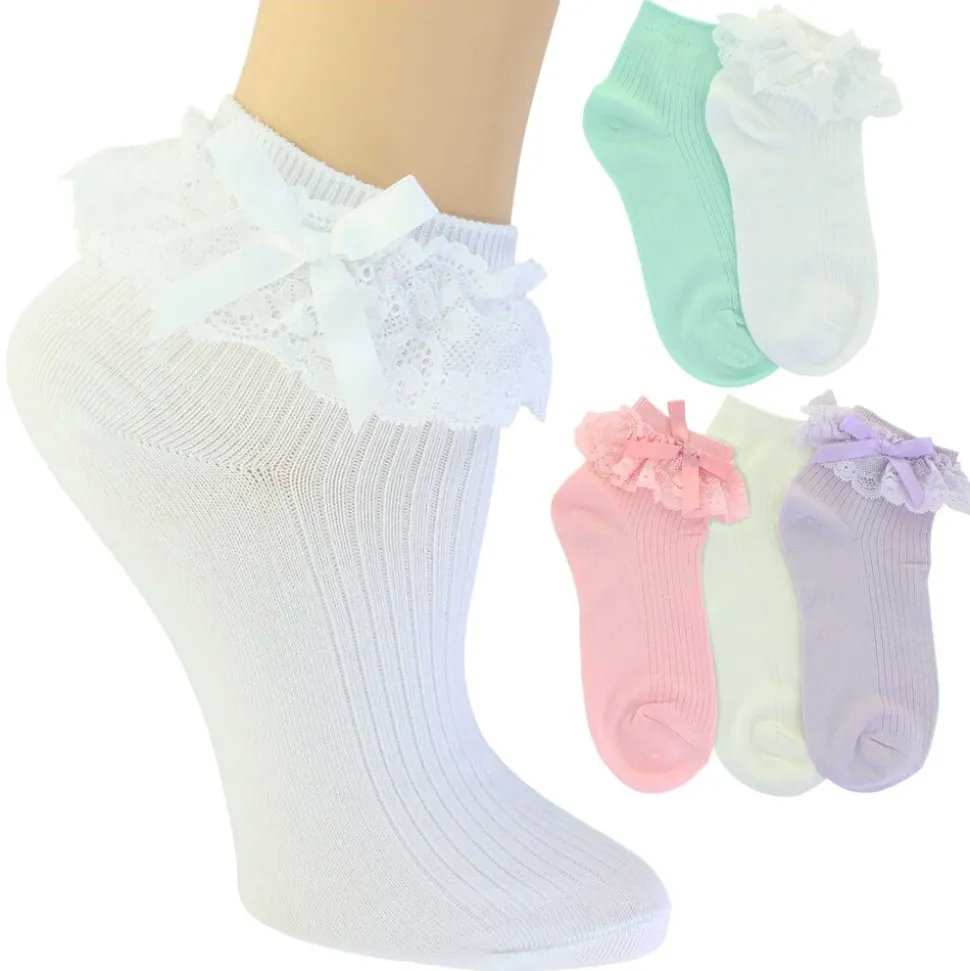Women's ET/TU Lace With Bow Anklet 5-Pair Pack