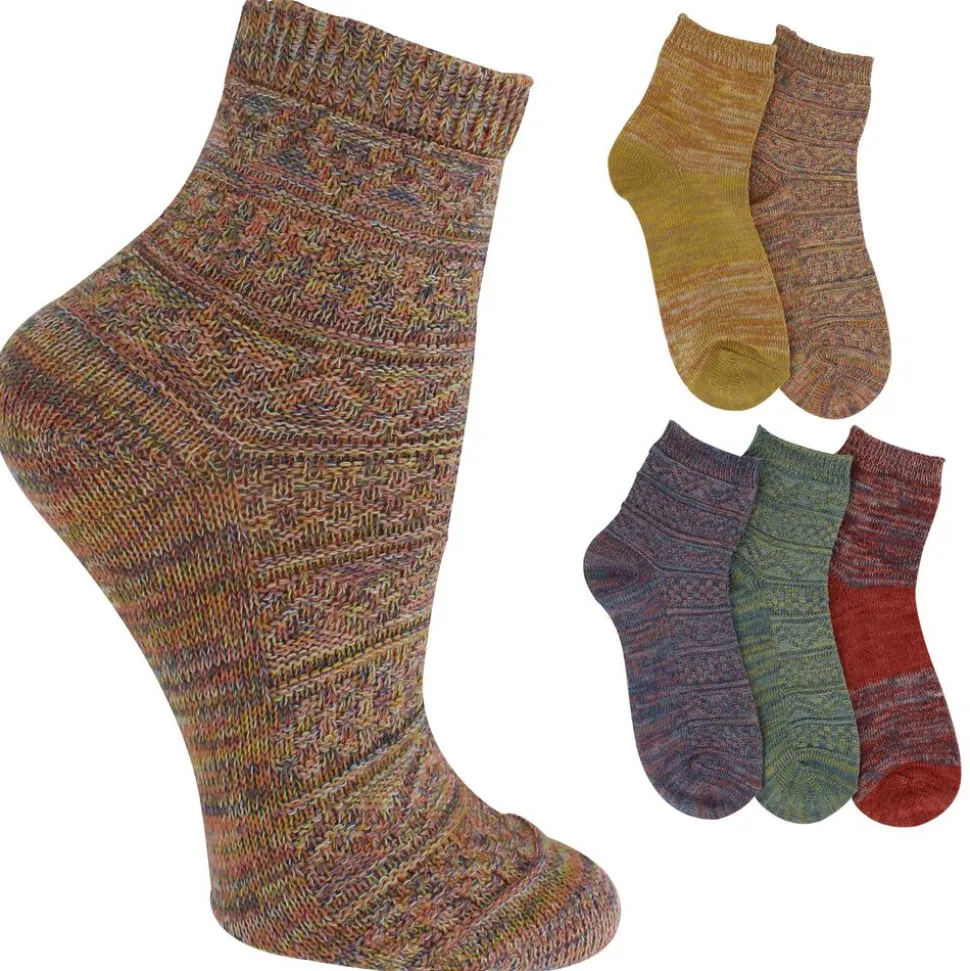 Women's ET/TU Textured Anklets 5-Pair Pack