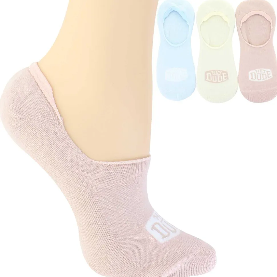Women's HEYDUDE Solid No-Show 3-Pair Pack