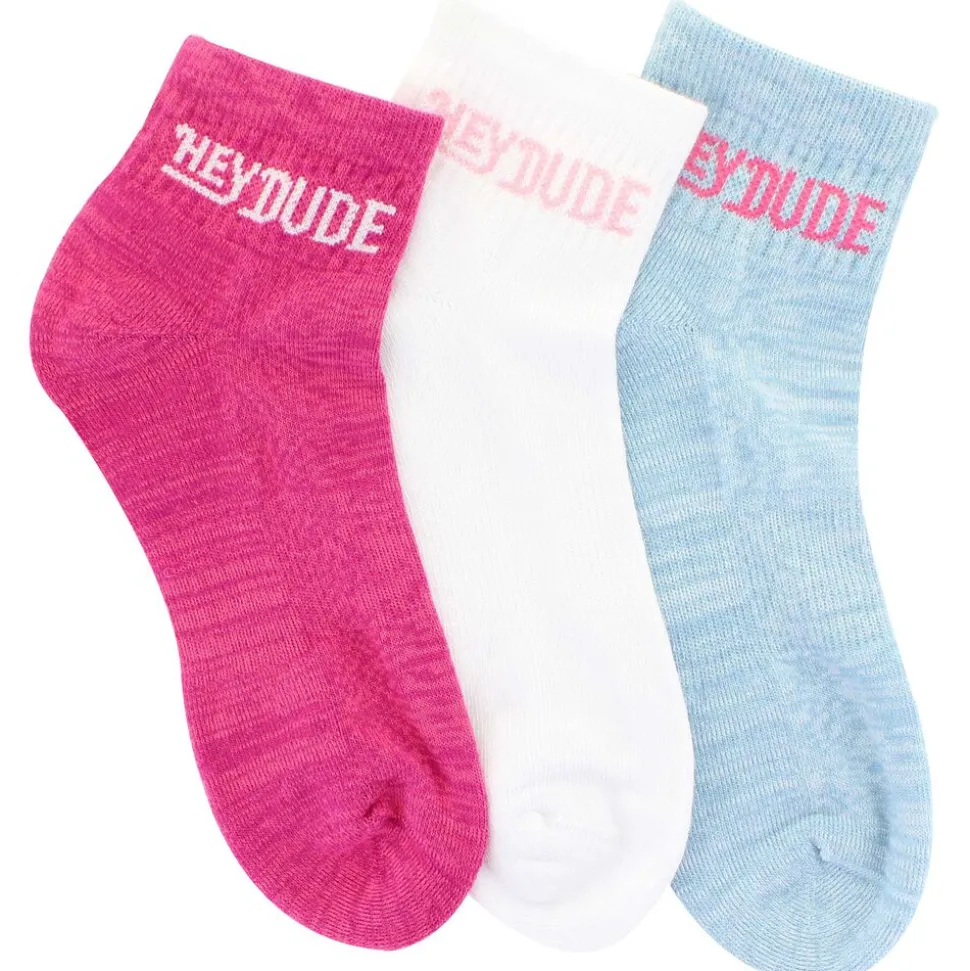 Women's HEYDUDE Solid Quarter Sock 3-Pair Pack