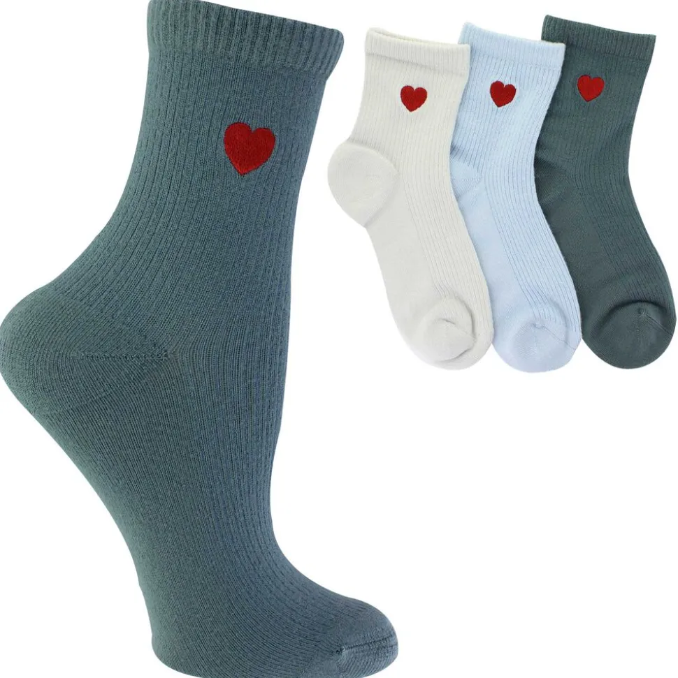 Women's Lemon Heart Powder-Soft Quarter 3 Pairs
