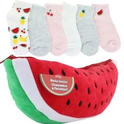 Women's Moon Cake Watermelon Plush Pouch & Socks