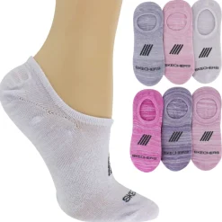 Women's Skechers No-Show Liners 6-Pair Pack