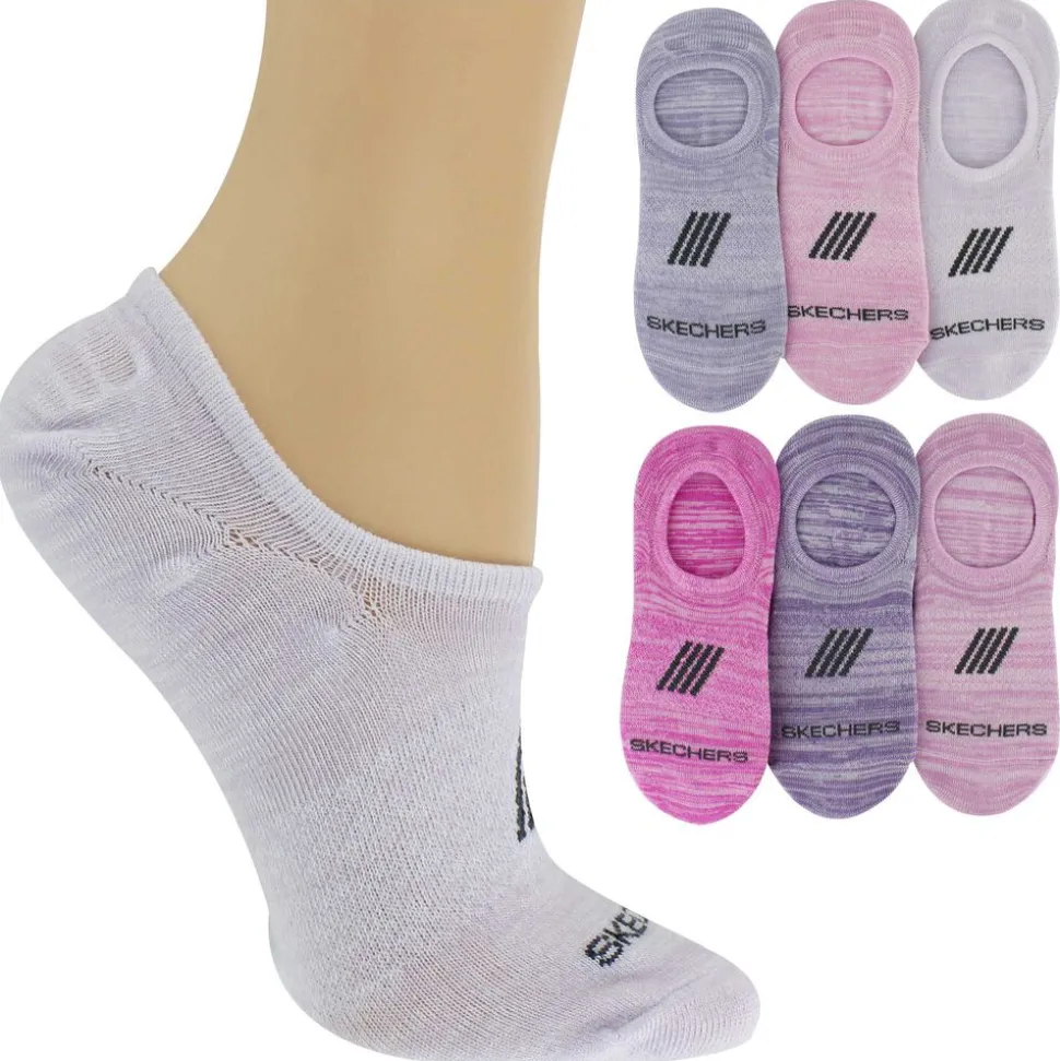 Women's Skechers No-Show Liners 6-Pair Pack