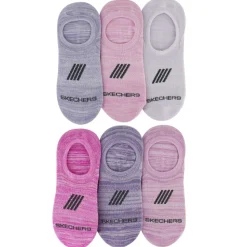 Women's Skechers No-Show Liners 6-Pair Pack